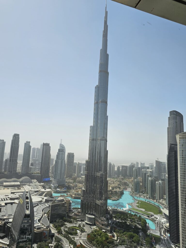 view of Burj Khalifa in the morning