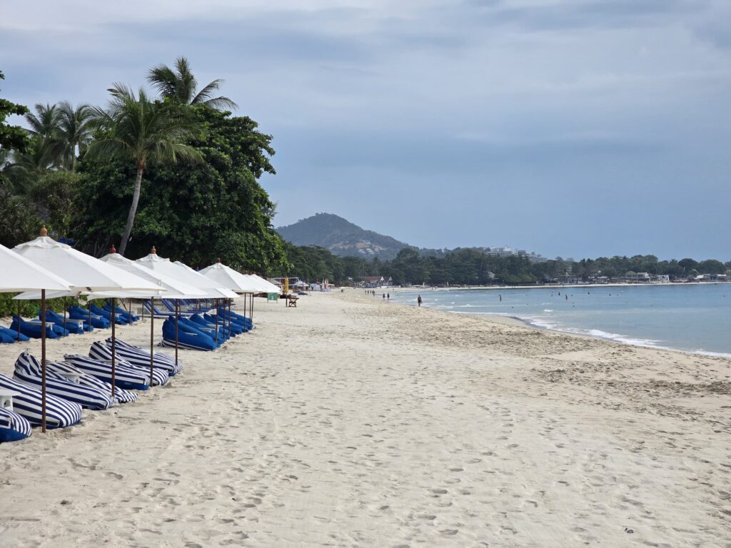 morning view of the beautiful Chaweng beach.