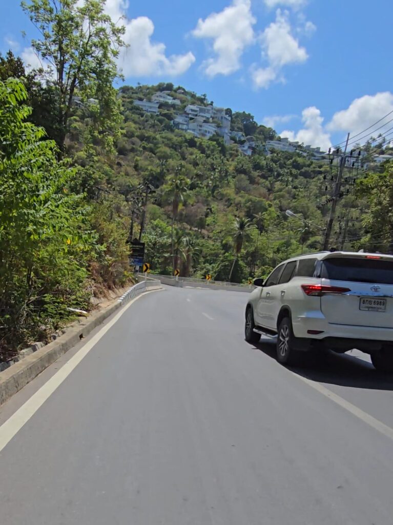 picture is taken from the bike while exploring the Koh Samui Island.