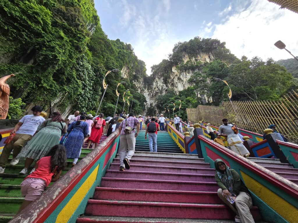 272 colorful steps which leads to the Temple cave