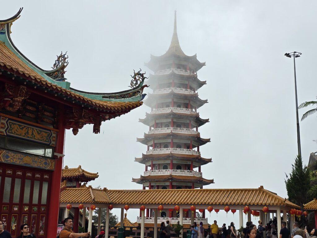 Beautiful Chinese temple can be seen on the way to the Genting Highland resort.