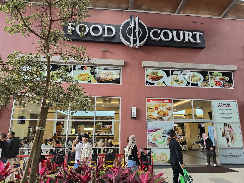 one of many food court at premium outlets in Genting Highlands